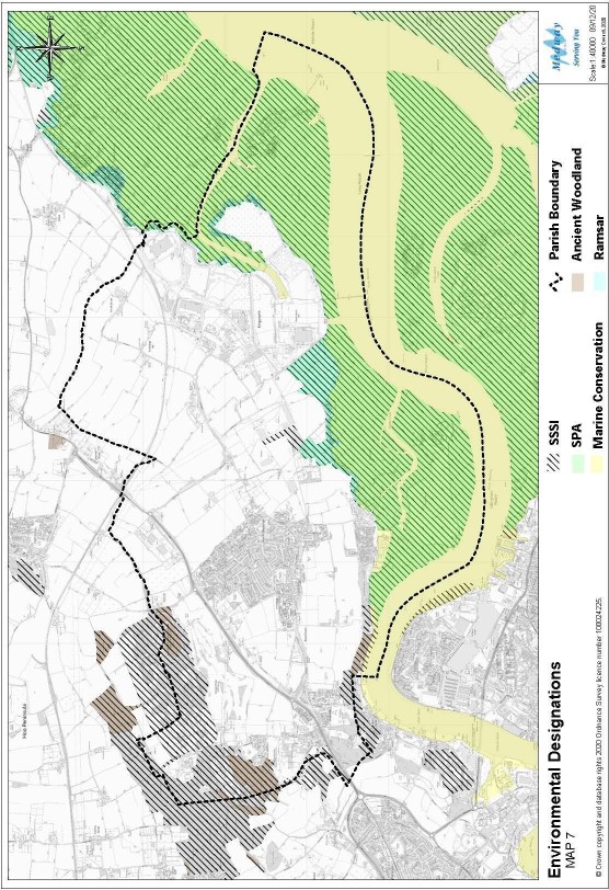 A map of environmental designations. 