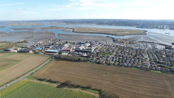 Picture: Hoo Marina Industrial Estate looking towards the River Medway.