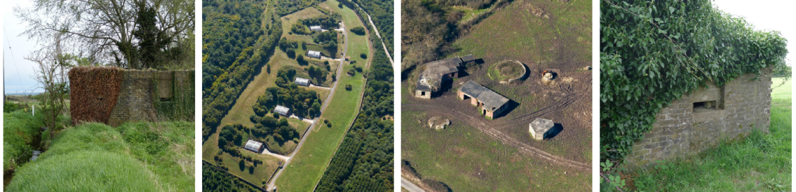 Various images of buildings and remains 