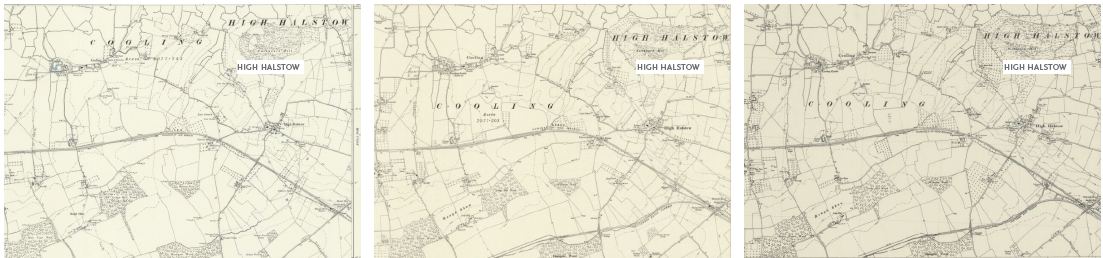 High Halstow 1895, High Halstow 1906, High Halstow 1938