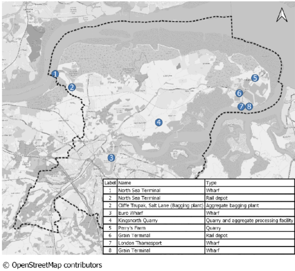 Figure 10: Minerals Supply Facilities in Medway