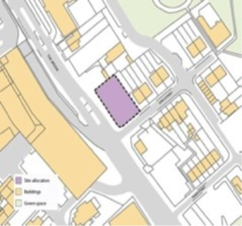 Map of Site 1 - The Brook and King Street land