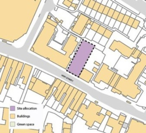 Map of Site 4 - 393 High Street