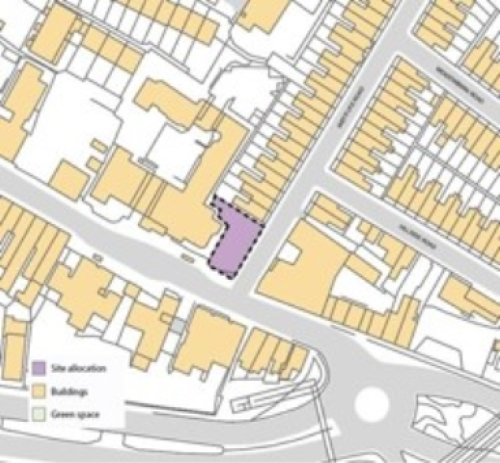 Map of Site 5 - Pembroke Court car park
